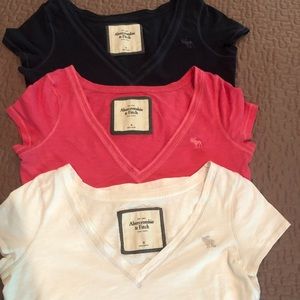 3 Abercrombie and Fitch t-shirts